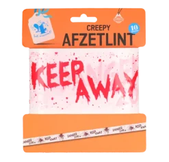 Afzetlint Halloween keep away bloody rood/wit 10m