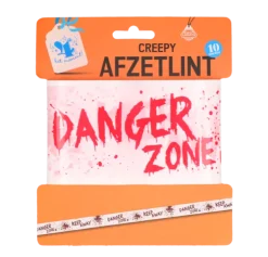 Afzetlint Halloween keep away bloody rood/wit 10m