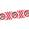 Afzetlint 25 jaar rood/wit 10m