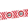 Afzetlint 60 jaar rood/wit 10m