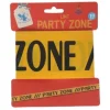 Afzetlint party zone geel/zwart 10m