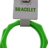 Armbanden hoekig neon groen set 2 stuks