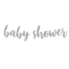 Baby shower letterslinger zilver