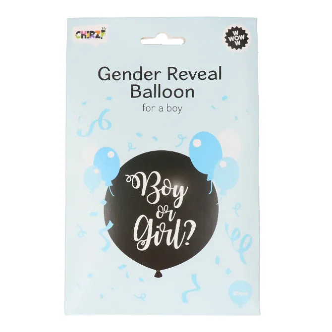 Ballon gender reveal jongen - 90 cm