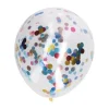 Ballonnen confetti metallic meerkleurig 30 cm - 5 stuks