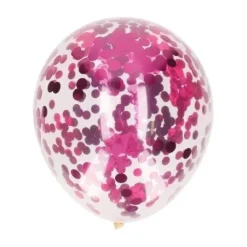 Ballonnen confetti roze 30cm - 5 stuks
