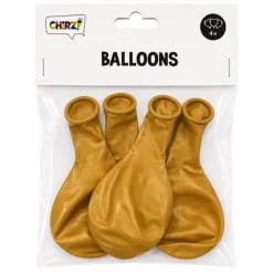 Ballonnen hart goud 30 cm - 4 stuks