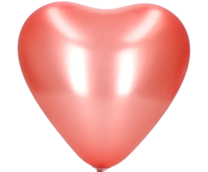 Ballonnen hart roségoud 46 cm - 3 stuks