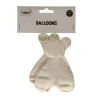 Ballonnen hart wit 30 cm - 4 stuks