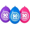 Ballonnen 50 jaar meerkleurig 30 cm – 10 stuks