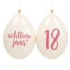Ballonnen 18 jaar roségoud 30 cm - 10 stuks