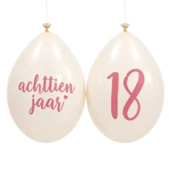 Ballonnen 18 jaar roségoud 30 cm - 10 stuks