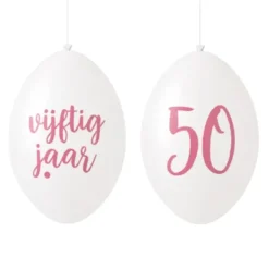 Ballonnen 50 jaar roségoud 30 cm - 10 stuks