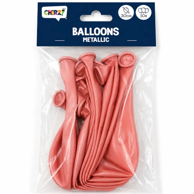 Ballonnen Metallic - Roségoud - 30cm - 10 stuks