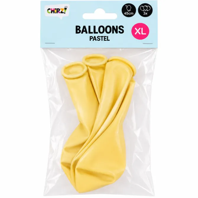 Ballonnen Pastel - Geel - 45cm - 3 stuks