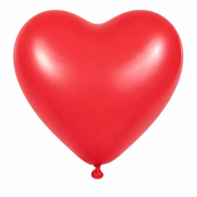 Ballonnen Pastel Hart - Rood - 12cm - 8 stuks