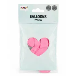 Ballonnen Pastel Hart - Roze - 30cm - 4 stuks