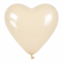Ballonnen Pastel Hart - Wit - 30cm - 4 stuks