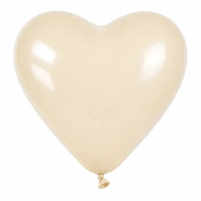 Ballonnen Pastel Hart - Wit - 30cm - 4 stuks