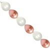 Ballonnen slinger parelmoer wit/roségoud 15cm - 10 stuks