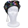 Baret met pailletten regenboog one size