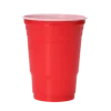 Bekers Beer Pong plastic rood – 12 stuks (455 ml)