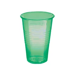 Bekers plastic groen – 50 stuks (200 ml)