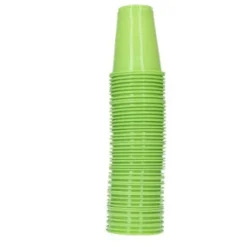 Bekers plastic groen – 50 stuks (200 ml)