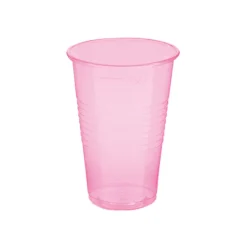 Bekers plastic roze – 50 stuks (200 ml)