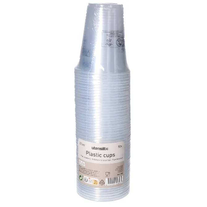Bekers plastic transparant – 50 stuks (200 ml)