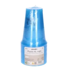 Bekers plastic XL blauw – 20 stuks (480 ml)