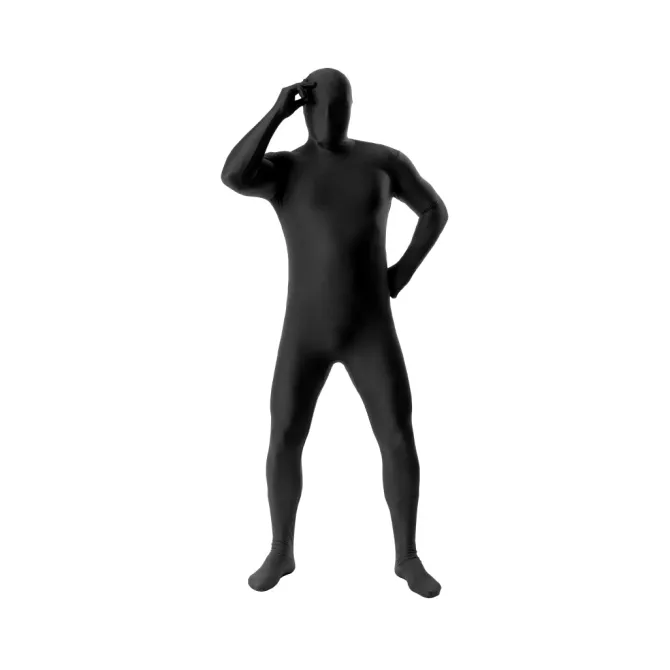 Body suit heren zwart one size