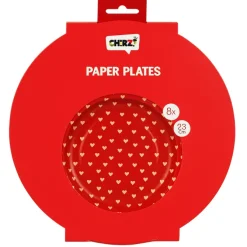 Bordjes Hart 23cm - 8 stuks