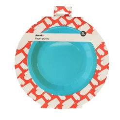 Bord papier blauw 8 st