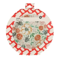 Bord papier bloem print 8 st