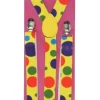 Bretels clown stippen meerkleurig
