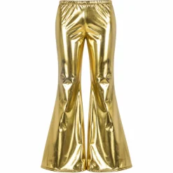 Broek flared goud dames maat S/M