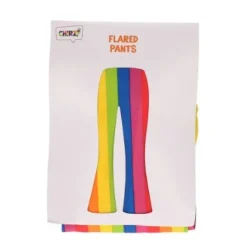 Broek flared regenboog dames maat L/XL