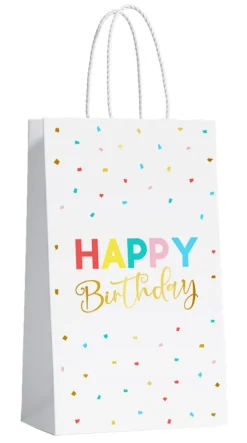 Cadeautasjes - 4 stuks - Happy Birthday