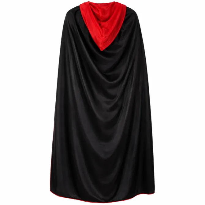 Cape Halloween zwart/rood maat L