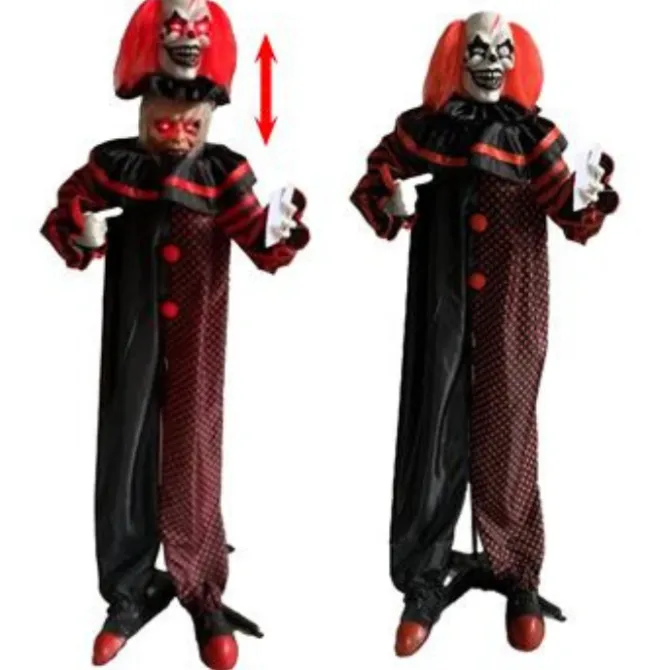 Clown dubbel hoofd - 180 cm