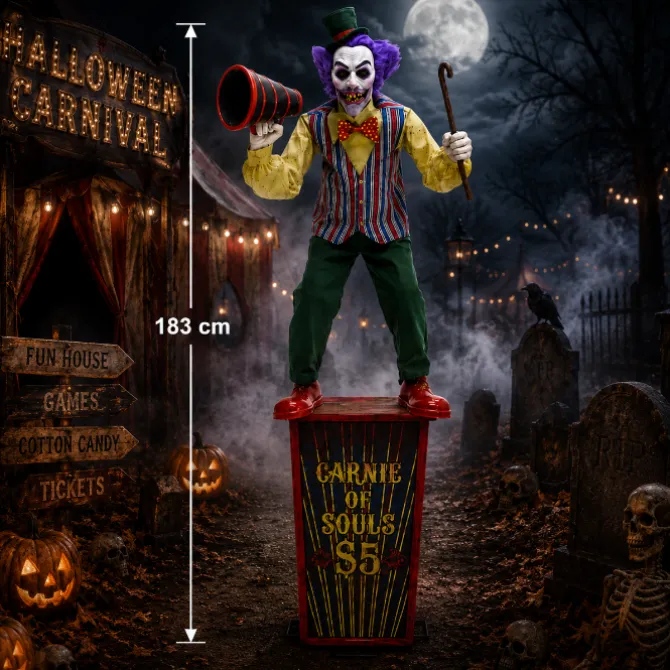 Clown omroeper - 183 cm