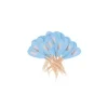 Cocktailprikkers babyshower voetjes blauw 25 stuks