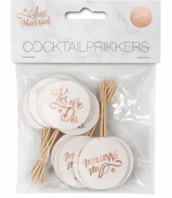 Cocktailprikkers Just Married