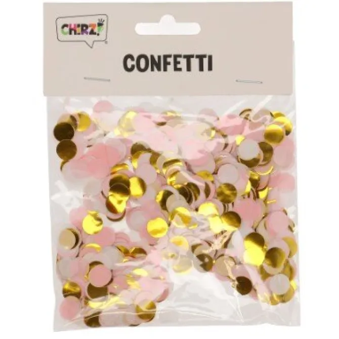 Confetti babyshow roze/goud