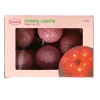 Cottonball lichtsnoer roze 10 ballen 2m
