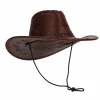 Cowboyhoed kunstleer bruin