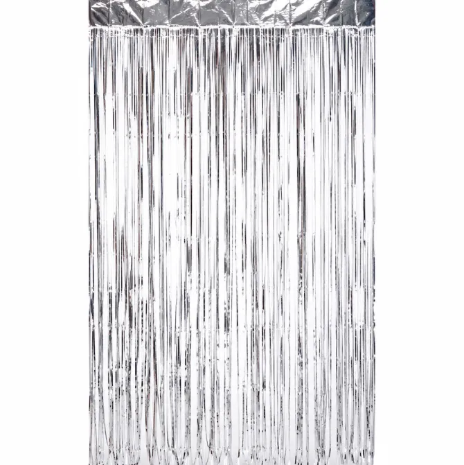 Deurgordijn folie zilver 80cm x 180cm