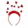 Diadeem hartjes glitter rood