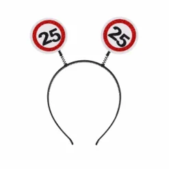 Diadeem 25 jaar rood/wit